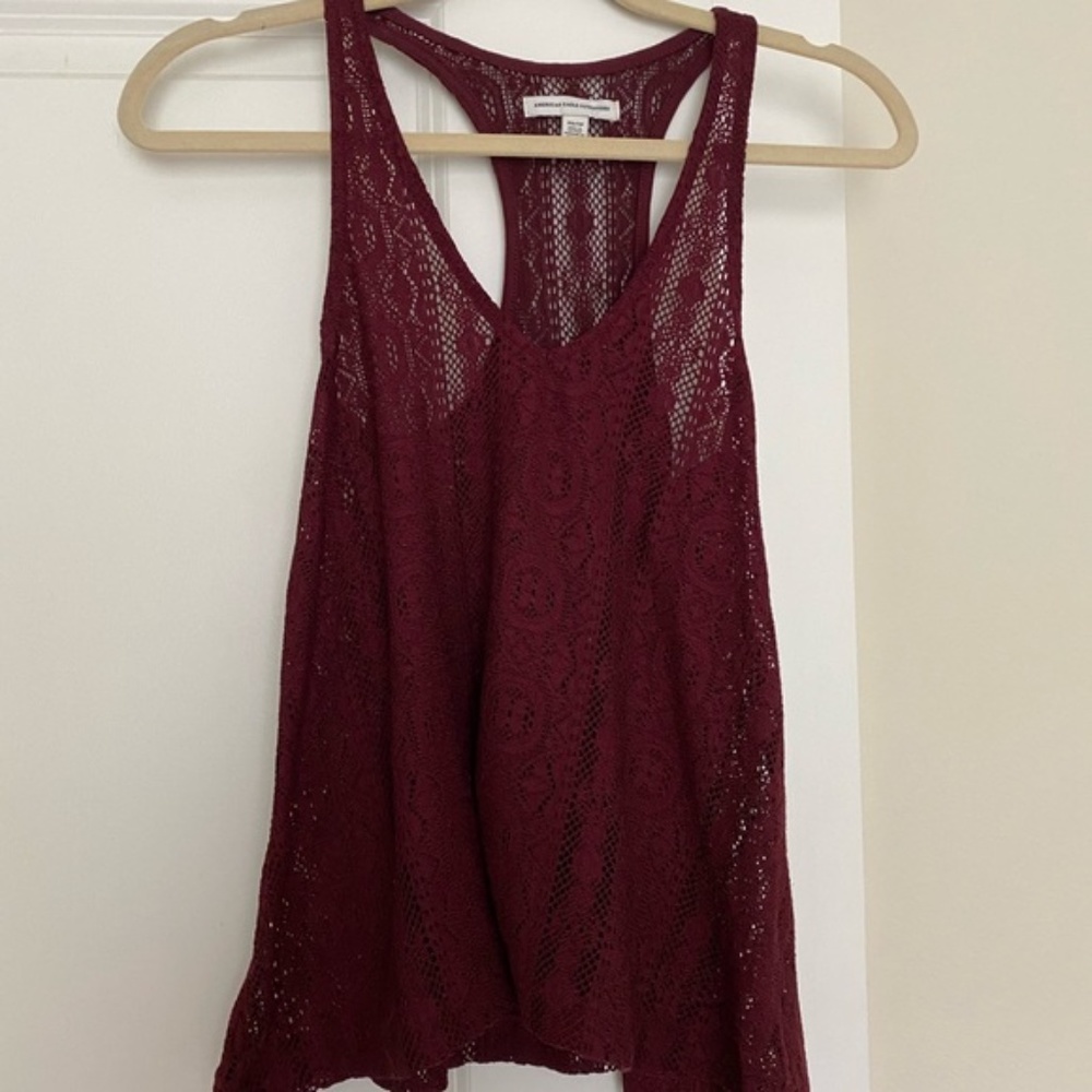 American Eagle Crochet Racerback Tank Top
